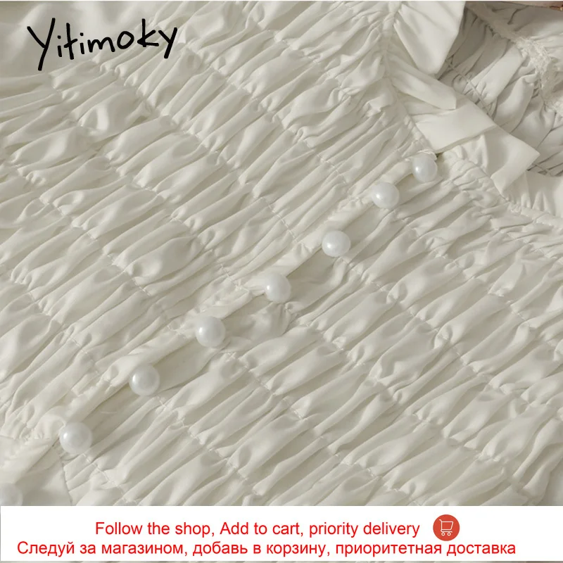 Yitimoky Women Blouses Folds Shirts Spring 2021 Korean Fashion New Long Sleeve Edible Tree Fungus Stand Clothing Button Up Tops
Yitimoky Women Blouses Folds Shirts Spring 2021 Korean Fashion New Long Sleeve Edible Tree Fungus Stand Clothing Button Up Tops