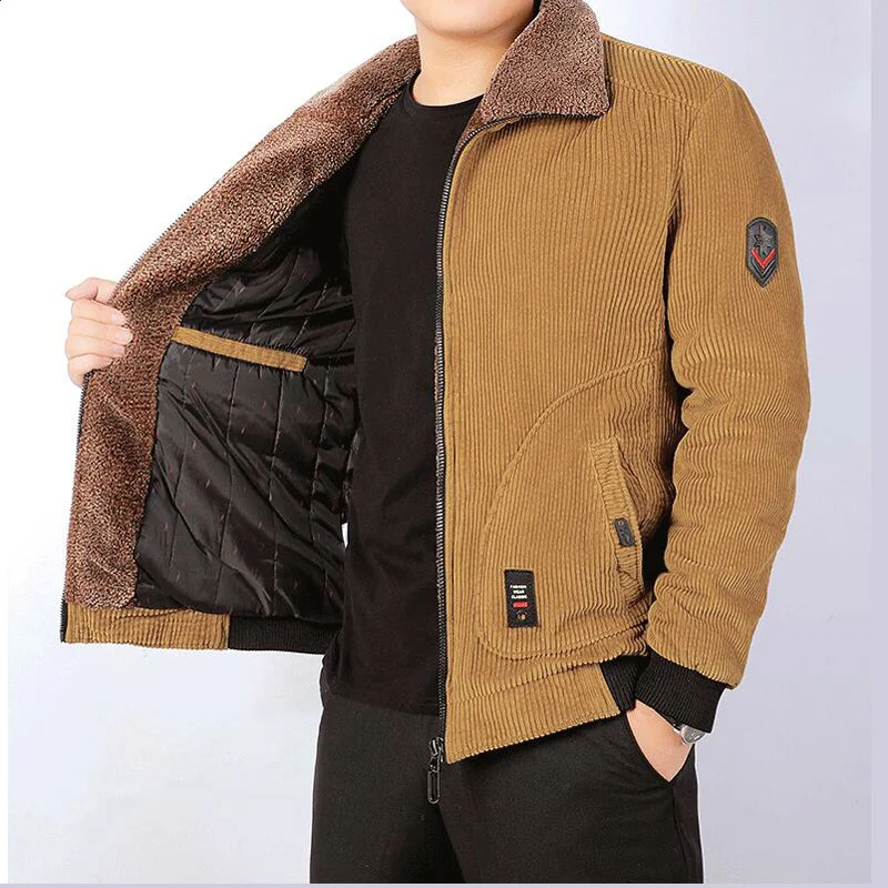 Winter Jacket Men Thick Warm Corduroy Cotton Parkas Men Casual Loose Turn Down Collar Multi Pockets parkas hombre invierno M-4XL
Winter Jacket Men Thick Warm Corduroy Cotton Parkas Men Casual Loose Turn Down Collar Multi Pockets parkas hombre invierno M-4XL