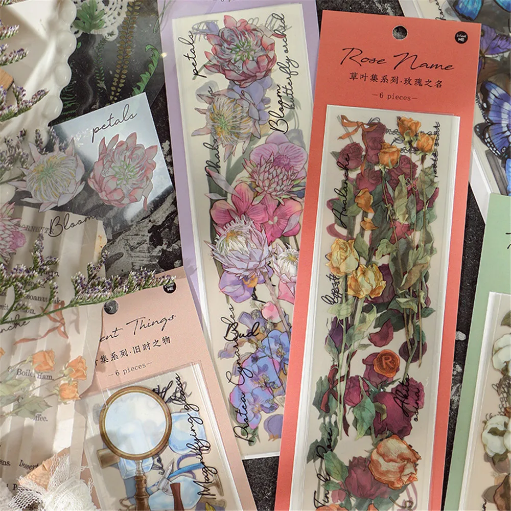 6 Sheets Vintage Plants Stickers Kawaii Stationery PET Self Adhesive Diary Planner Stickers DIY Scrapbooking Journal Decoration
6 Sheets Vintage Plants Stickers Kawaii Stationery PET Self Adhesive Diary Planner Stickers DIY Scrapbooking Journal Decoration