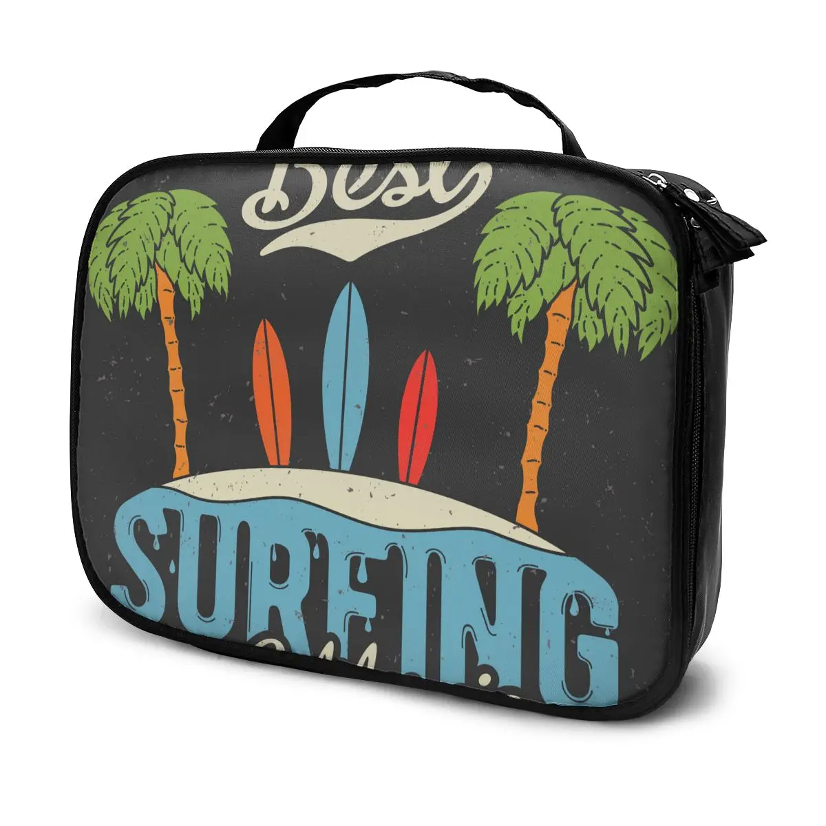 Cosmetic Bag Surfing California With Palms Beach Women Makeup Bag Toiletries Grooming Kit Travel Insert Organizer Case Handbag
Cosmetic Bag Surfing California With Palms Beach Women Makeup Bag Toiletries Grooming Kit Travel Insert Organizer Case Handbag