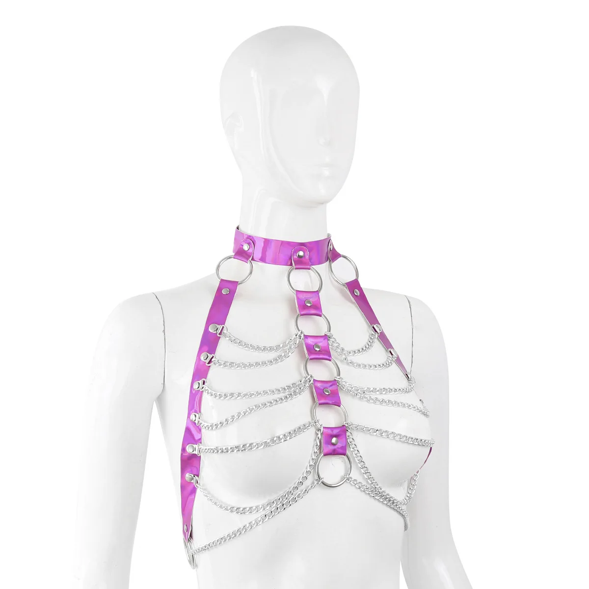 Holographic Body Chain Harness Top Punk Women Holo Rainbow Waist Jewelry Festival Rave Outfit
Holographic Body Chain Harness Top Punk Women Holo Rainbow Waist Jewelry Festival Rave Outfit