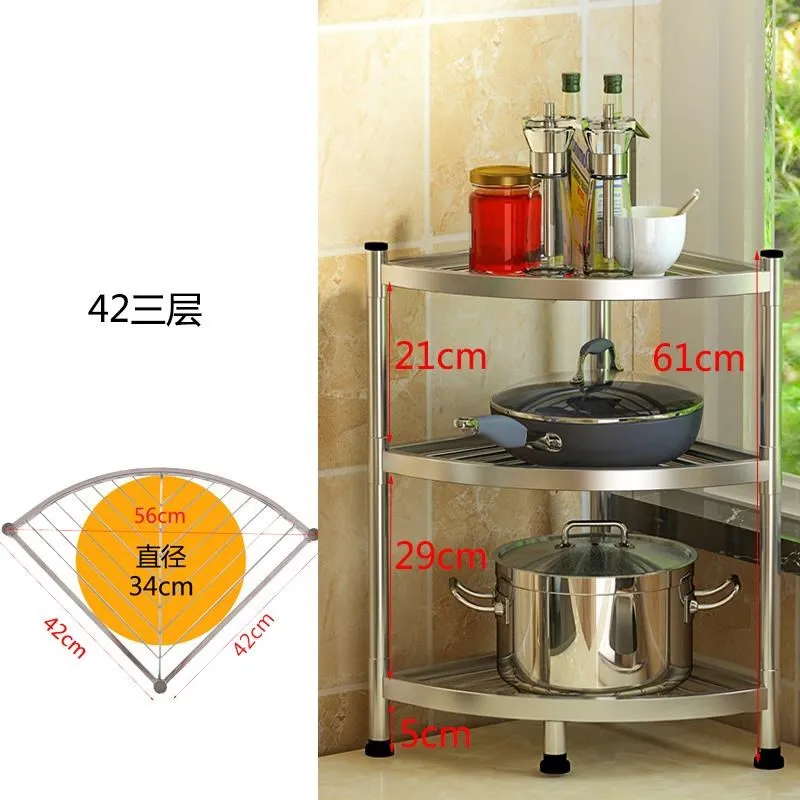 304 Stainless Steel Multi-function Storage Rack Home Corner Storage Shelf Multilayer Cookware Organizer Kitchen Holder
304 Stainless Steel Multi-function Storage Rack Home Corner Storage Shelf Multilayer Cookware Organizer Kitchen Holder