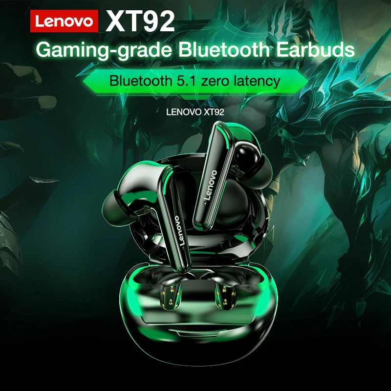 Lenovo XT92 TWS Gaming Earphone Bluetooth 5.1 Low Latency Professional Gamer Headphone With Mic 9D Stereo HiFi Headset | Электроника