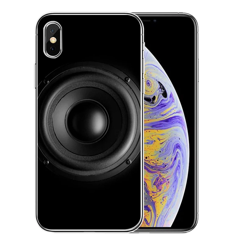 Dj динамик музыки силиконовый чехол для мобильного телефона iphone 12 11Pro Max 11 XR XS X 8 7 6 6S