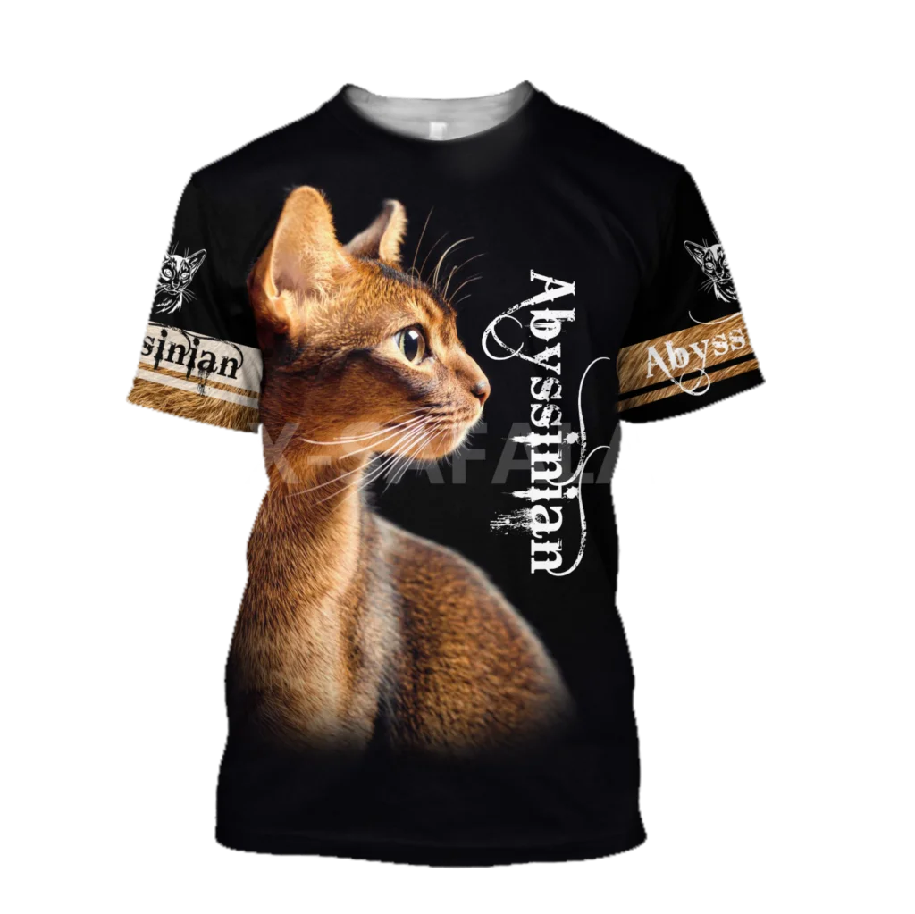 Summer Fashion Men T shirt Beautiful Animal Abyssinian Cat Tattoo 3D Printed T shirts Unisex Harajuku shirt Casual Tee Tops-5
Summer Fashion Men T shirt Beautiful Animal Abyssinian Cat Tattoo 3D Printed T shirts Unisex Harajuku shirt Casual Tee Tops-5