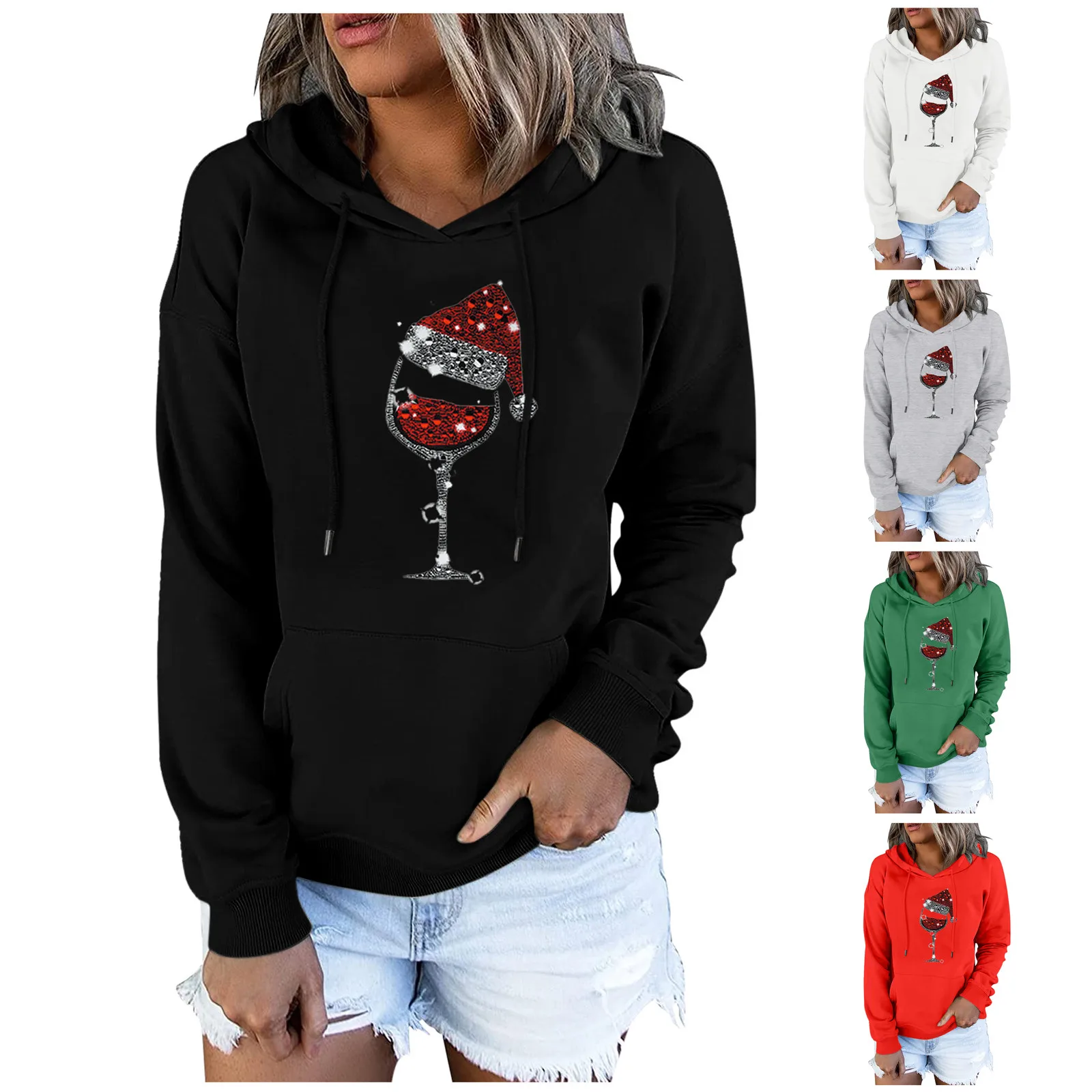 New Rhinestone Women Hoodies Chirstmas Print Vintage Hooded Hoodies Long-sleeved Casual Sweatshirt Pullover Худи Оверсайз
New Rhinestone Women Hoodies Chirstmas Print Vintage Hooded Hoodies Long-sleeved Casual Sweatshirt Pullover Худи Оверсайз