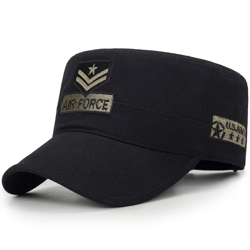 Military Style Cadet Hat Army Vintage Adjustable Cap Flat Top Baseball Sun Cap Fashion Men Women Outdoor Sport Cap Embroidery
Military Style Cadet Hat Army Vintage Adjustable Cap Flat Top Baseball Sun Cap Fashion Men Women Outdoor Sport Cap Embroidery