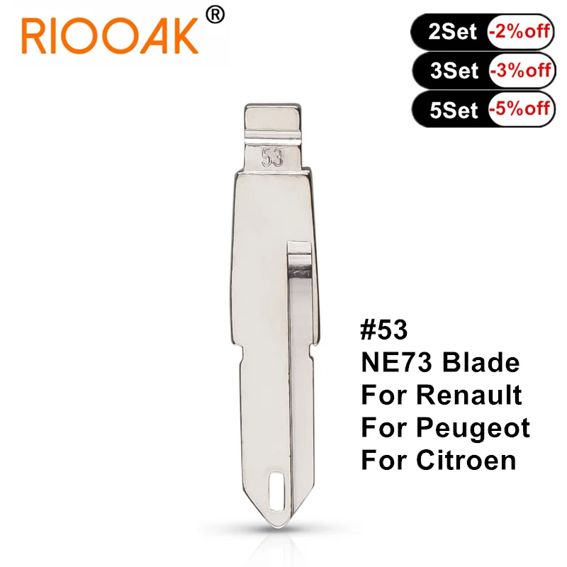 5pc Uncut Metal Blank Car Key KD MINI/KD900/VVDI Remote Blade NE73 #53 For Renault Peugeot 206 207 Citroen C2 Car Flip Key Blade
5pc Uncut Metal Blank Car Key KD MINI/KD900/VVDI Remote Blade NE73 #53 For Renault Peugeot 206 207 Citroen C2 Car Flip Key Blade