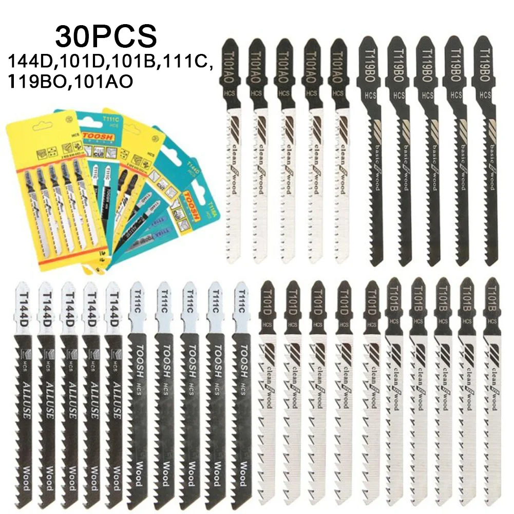 30 IN 1 Jigsaw Blade PVC Wood Plastic Fast Cut 144D 101D 101B 111C 119BO 101AO High-carbon Steel Saw Blade High Quality
30 IN 1 Jigsaw Blade PVC Wood Plastic Fast Cut 144D 101D 101B 111C 119BO 101AO High-carbon Steel Saw Blade High Quality