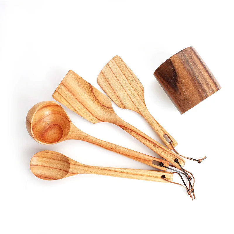 Set of 5 Wooden Non-Stick Pan Special Cooking Wooden Shovel Long Handle Wooden Spatula Big Spoon Wood Kitchen Utensils
Set of 5 Wooden Non-Stick Pan Special Cooking Wooden Shovel Long Handle Wooden Spatula Big Spoon Wood Kitchen Utensils
