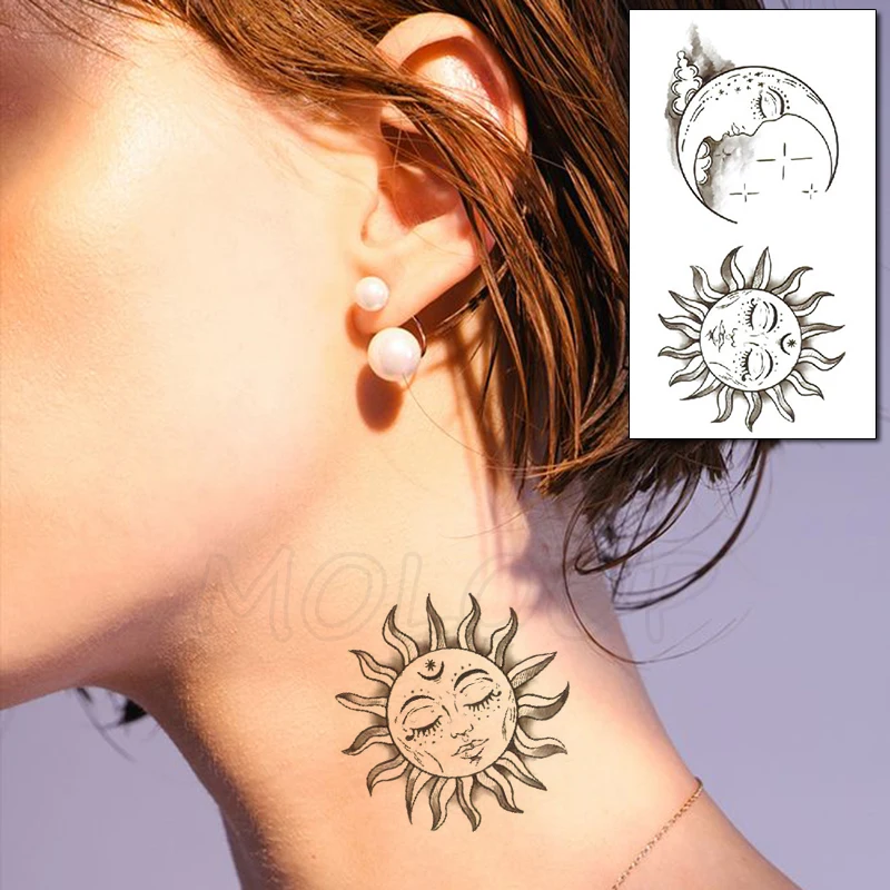 Tattoo Sticker Moon Sun Lunar Star Element Body Art Makeup Waterproof Temporary Women and Men Fake Tatoo
Tattoo Sticker Moon Sun Lunar Star Element Body Art Makeup Waterproof Temporary Women and Men Fake Tatoo