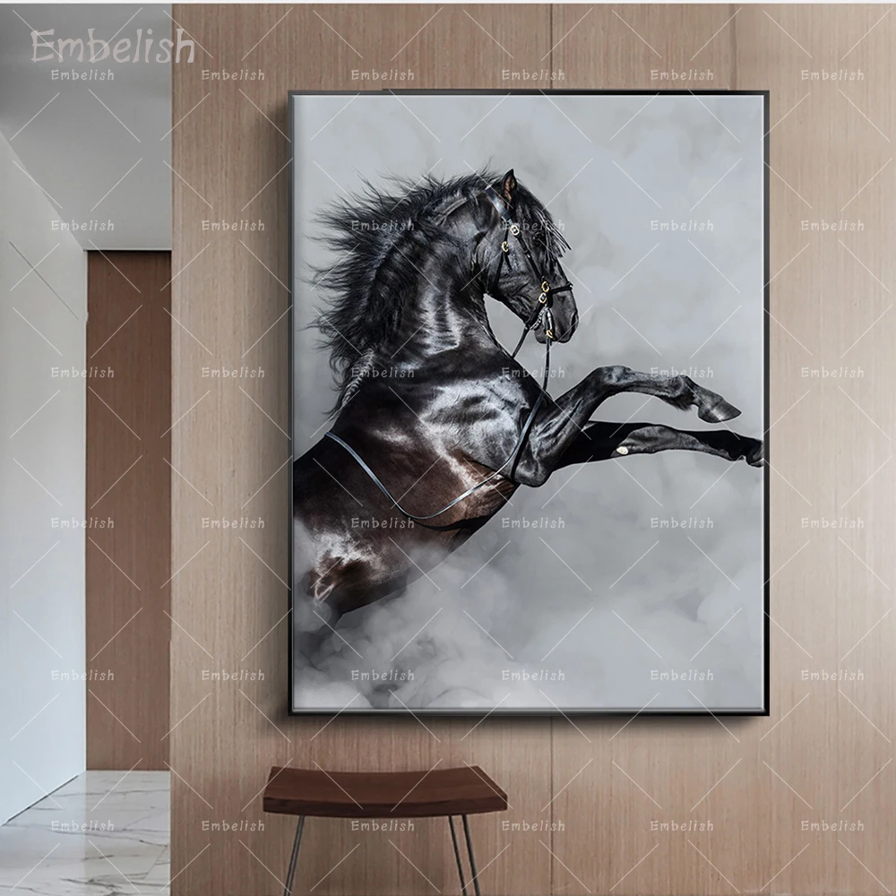 Embelish Black Andalusian Horse Rearing In Light Smoke Animals Wall Art Pictures For Living Room HD Bedroom Canvas Paintings
Embelish Black Andalusian Horse Rearing In Light Smoke Animals Wall Art Pictures For Living Room HD Bedroom Canvas Paintings