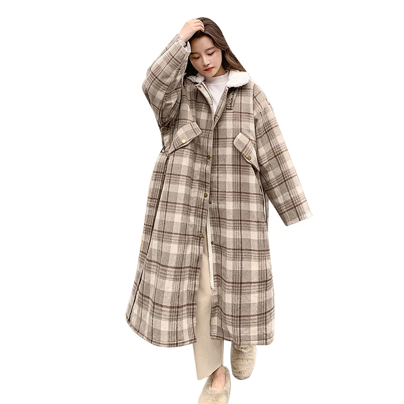 Wool Blend Contrast Color Plaid Long Style Woolen Jackets Coats Ladies 2021 Quality Fashion Thick Warm Gingham Checkered Top New
Wool Blend Contrast Color Plaid Long Style Woolen Jackets Coats Ladies 2021 Quality Fashion Thick Warm Gingham Checkered Top New