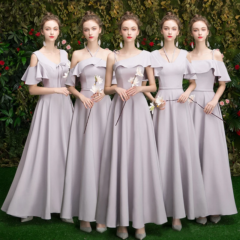 Bridesmaids Dress Illusion A-Line Strapless Spaghetti Straps Floor-Length Off The Shoulder Jersey Women Wedding Party Gown E309
Bridesmaids Dress Illusion A-Line Strapless Spaghetti Straps Floor-Length Off The Shoulder Jersey Women Wedding Party Gown E309