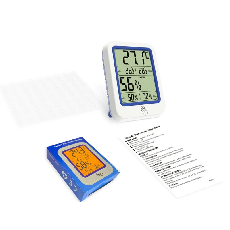 Temperature Humidity Meter Backlight Thermometer Hygrometer Sensor for Home 11UA
Temperature Humidity Meter Backlight Thermometer Hygrometer Sensor for Home 11UA