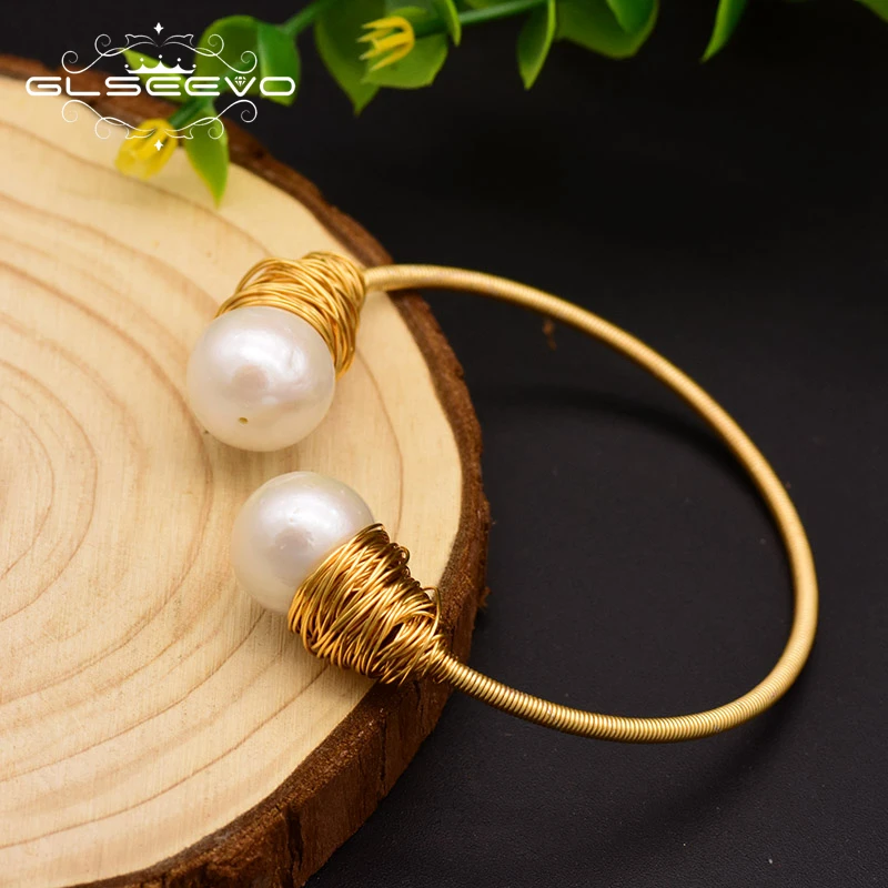 GLSEEVO Original Design Natural Freshwater Pearl Open Bangle For Women Wedding Gifts Minimalist Fashion Jewelry Pulseira GB0114
GLSEEVO Original Design Natural Freshwater Pearl Open Bangle For Women Wedding Gifts Minimalist Fashion Jewelry Pulseira GB0114
