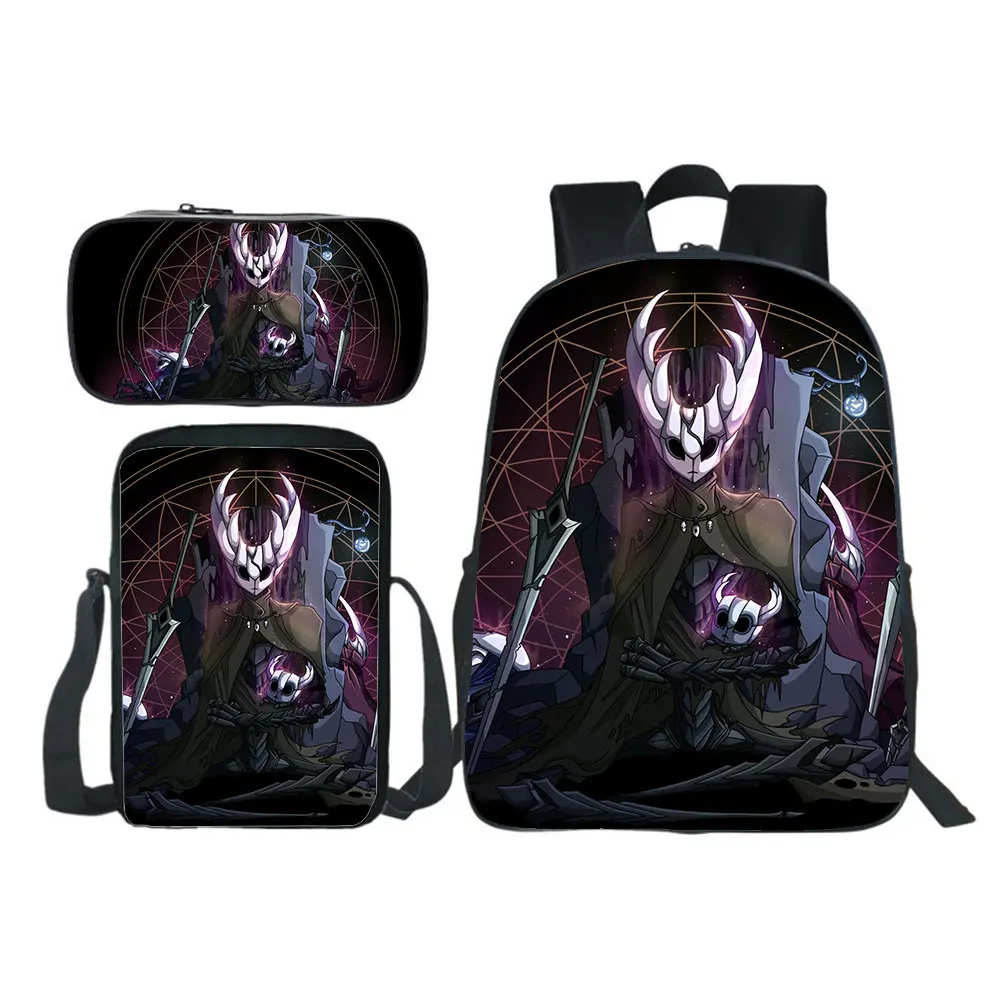 

Hollow Knight Cosplay Backpack 3pcs Set School Bag Teens Bookbag Rucksack (backpack+shouder Bag+pen Bag) Children's gifts