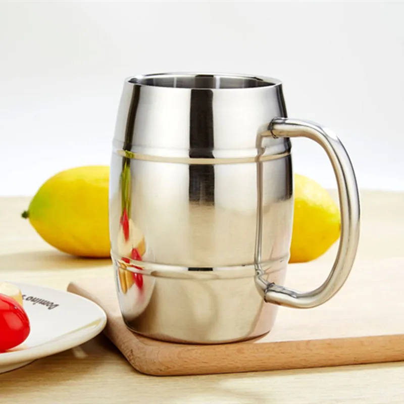 Coffee Cup 304 Stainless Steel Beer Mug with Handle Handy Milk Jarge Kitchen Bar Tools 500ml
Coffee Cup 304 Stainless Steel Beer Mug with Handle Handy Milk Jarge Kitchen Bar Tools 500ml