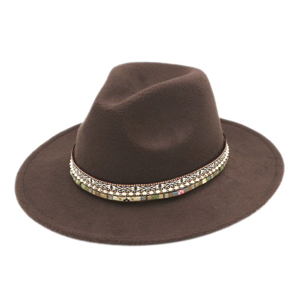 Munng Wool Blend Panama Hat Men Women Fedora Cap Wide Brim Bohemian Hatband Winter New
Munng Wool Blend Panama Hat Men Women Fedora Cap Wide Brim Bohemian Hatband Winter New