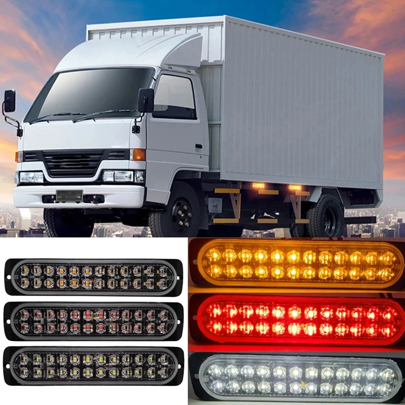 24 LED 72W Ultra-thin Strobe Light Car Motorcycle Truck Side Emergency Warning Flashing Lamp Truck Trailers Police Light Flasher
24 LED 72W Ultra-thin Strobe Light Car Motorcycle Truck Side Emergency Warning Flashing Lamp Truck Trailers Police Light Flasher