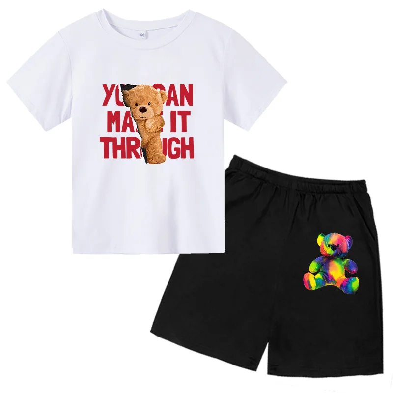 Lucky Bear cartoon fashion casual wear cartoon fashion casual wear Suits boyGirl's T-shirt Casual Pants Short SleeveChildren Cl
Lucky Bear cartoon fashion casual wear cartoon fashion casual wear Suits boyGirl's T-shirt Casual Pants Short SleeveChildren Cl