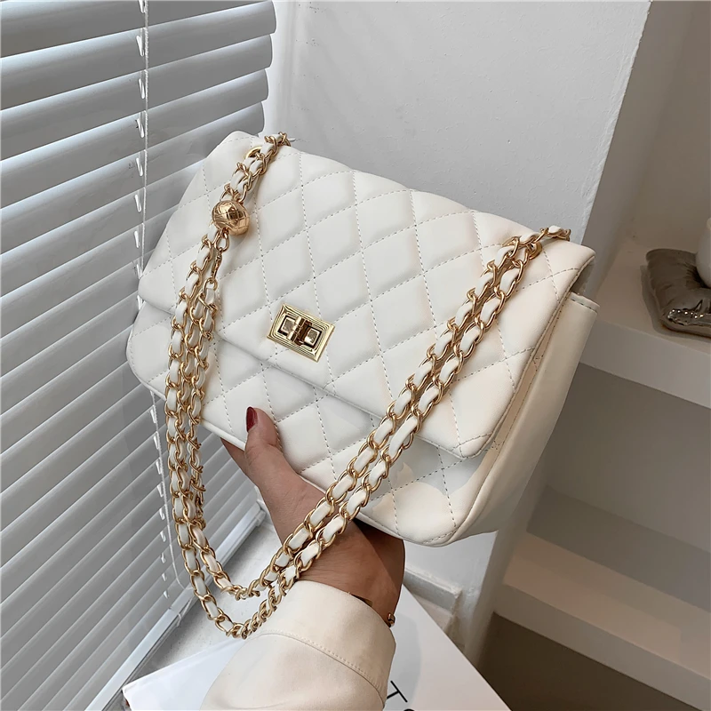Luxury Luxury Quilted Chain Crossbody Bags For Women Brand Designer High Quality Flap Female Shoulder Bags 2021 White Black
Luxury Luxury Quilted Chain Crossbody Bags For Women Brand Designer High Quality Flap Female Shoulder Bags 2021 White Black
