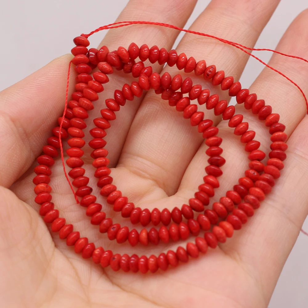 Natural Red Coral Bead Abacus-Shaped Isolation Bead For Jewelry Making DIY Necklace Bracelet Earrings Accessory
Natural Red Coral Bead Abacus-Shaped Isolation Bead For Jewelry Making DIY Necklace Bracelet Earrings Accessory