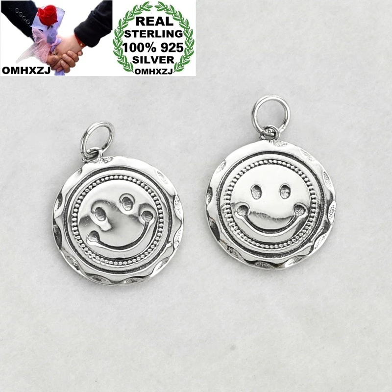 OMHXZJ Wholesale HD51 European Fashion Fine Woman Birthday Party Gift Vintage Smile Face 100% 925 Sterling Silver Pendant Charm
OMHXZJ Wholesale HD51 European Fashion Fine Woman Birthday Party Gift Vintage Smile Face 100% 925 Sterling Silver Pendant Charm