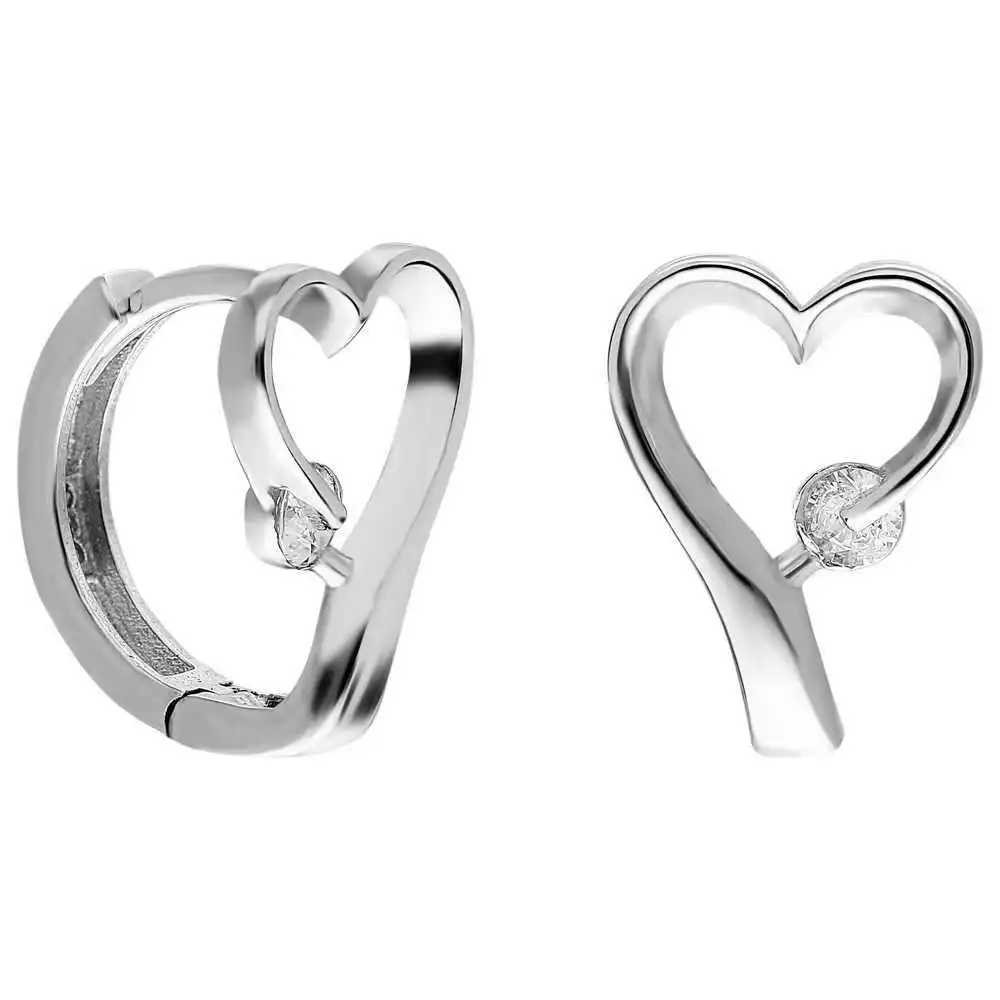 Zircon Stone Heart Design 925 Sterling Silver Ladies Stud Earrings
Zircon Stone Heart Design 925 Sterling Silver Ladies Stud Earrings