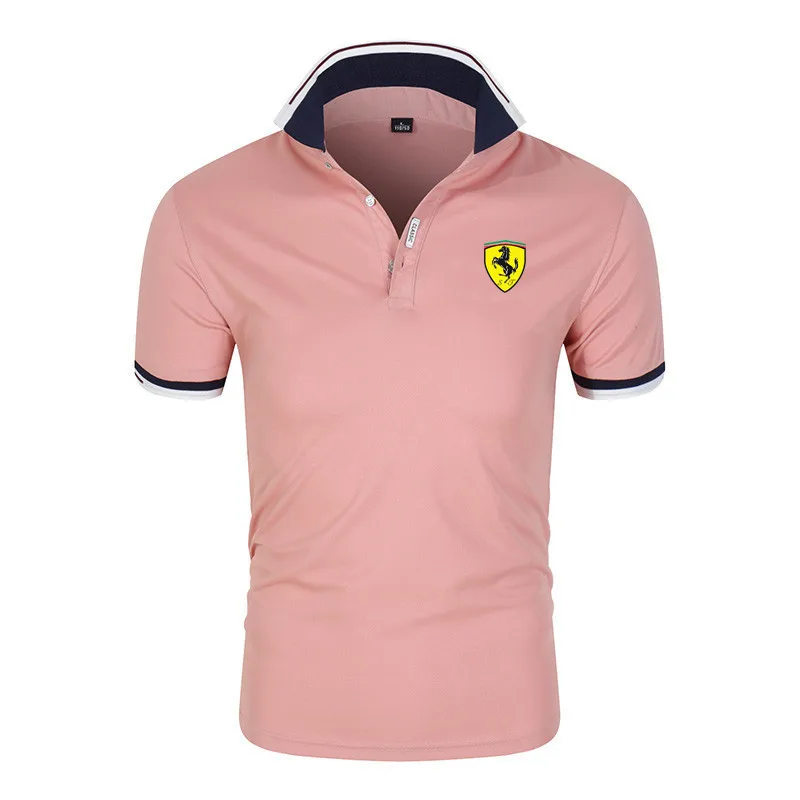 Summer new Ferrari Polo British ventilation brand big print fashion men's home panel Lapel casual
Summer new Ferrari Polo British ventilation brand big print fashion men's home panel Lapel casual