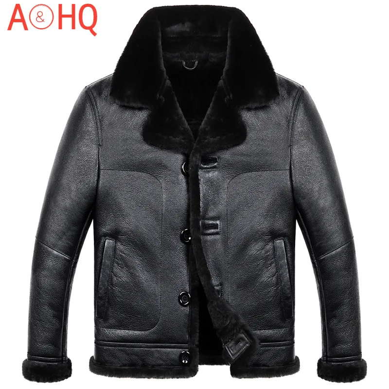 Men's Real Sheep Shearling Leather Jacket Men Clothing Warm Winter Coat Mens 100% Sheepskin Jackets Hommes Veste LXR965
Men's Real Sheep Shearling Leather Jacket Men Clothing Warm Winter Coat Mens 100% Sheepskin Jackets Hommes Veste LXR965