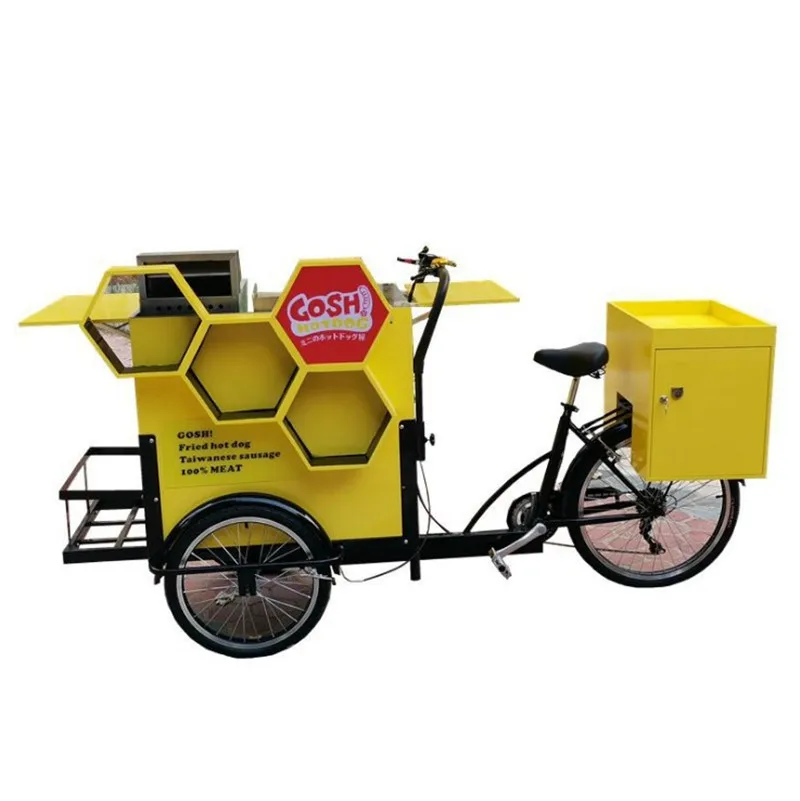 Mobile Pedal Tricycle Cargo Bike Street Snack Fast Food Vending Cart Trike for Adults 
Mobile Pedal Tricycle Cargo Bike Street Snack Fast Food Vending Cart Trike for Adults