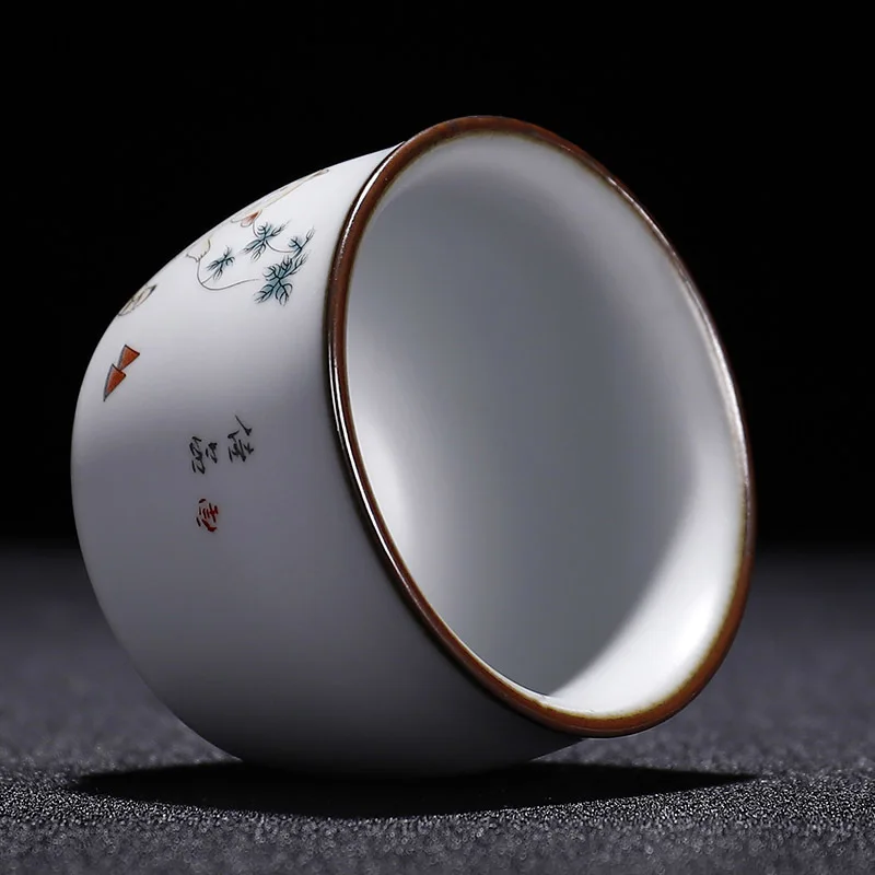 Керамическая чайная чашка в стиле ретро Ru для кофе чая ручной работы китайский