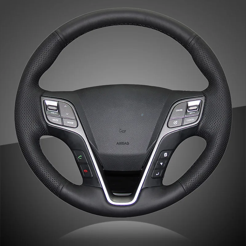 Car Braid On The Steering Wheel Cover for Hyundai Santa Fe 2013-2018 ix45 Hand-sewing Auto Steering Wheel Cover Car-Styling
Car Braid On The Steering Wheel Cover for Hyundai Santa Fe 2013-2018 ix45 Hand-sewing Auto Steering Wheel Cover Car-Styling