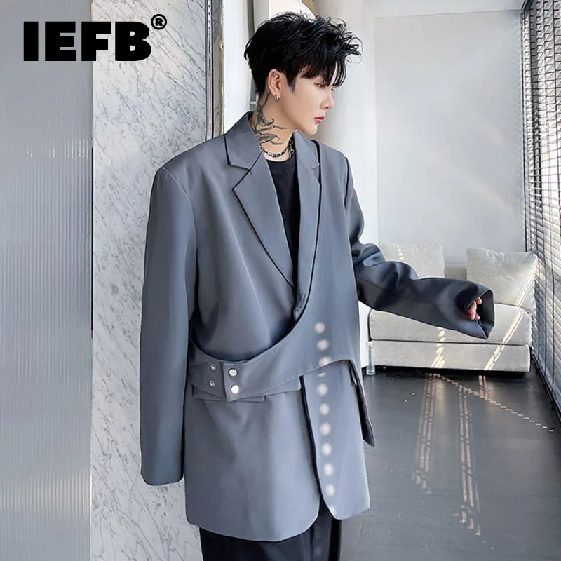 IEFB Black Grey Men's Patch Fake Two-piece Suit Coat 2022 Spring New Long Sleeve Blazer Tide Chic Male Jacket 9Y9672
IEFB Black Grey Men's Patch Fake Two-piece Suit Coat 2022 Spring New Long Sleeve Blazer Tide Chic Male Jacket 9Y9672