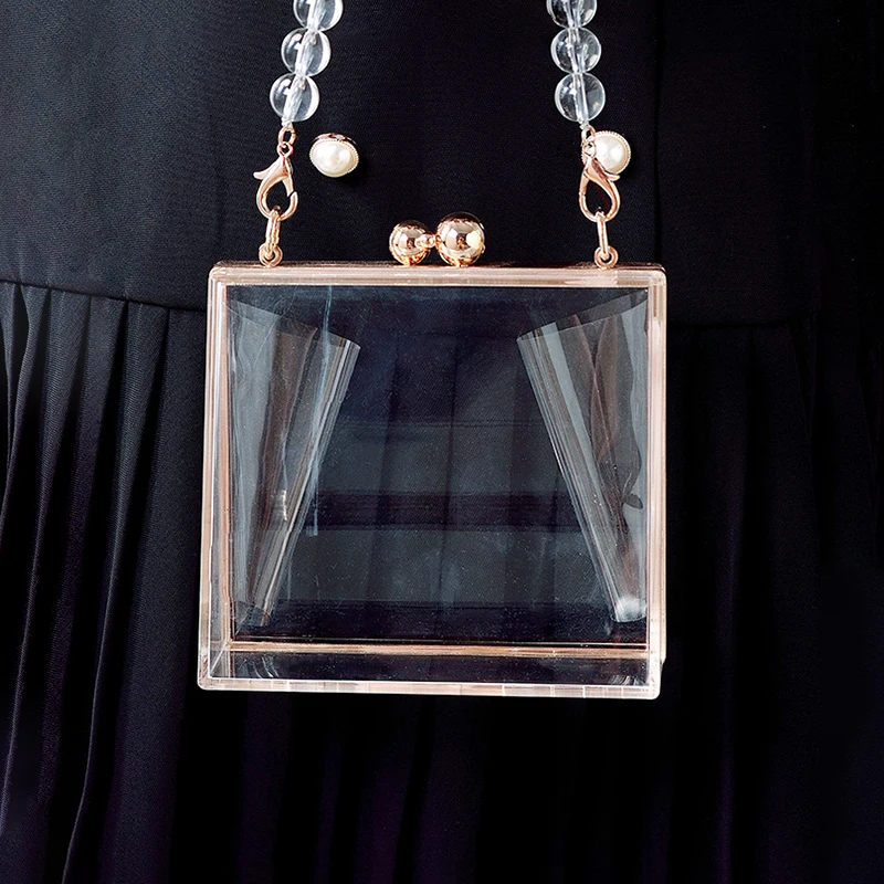 Beaded Chain Acrylic Box Clear Bags For Women New Summer Small Square Handbag Female Transparent Evening Purse Wholesale
Beaded Chain Acrylic Box Clear Bags For Women New Summer Small Square Handbag Female Transparent Evening Purse Wholesale