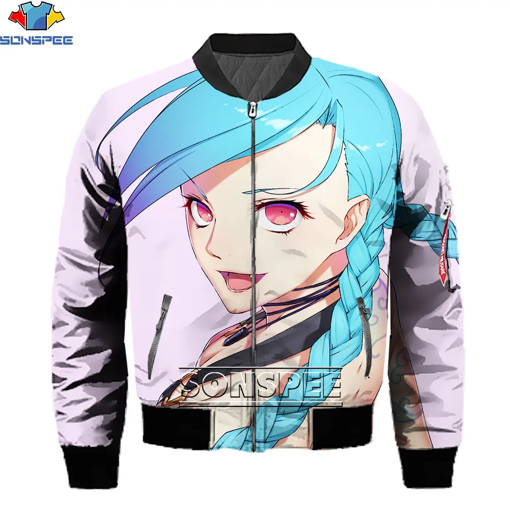 Зимние куртки SONSPEE с 3D принтом Jinx League of Legends, куртки-бомберы, модное смешное толстое Брендовое пальто с капюшоном в стиле хип-хоп
Зимние куртки SONSPEE с 3D принтом Jinx League of Legends, куртки-бомберы, модное смешное толстое Брендовое пальто с капюшоном в стиле хип-хоп