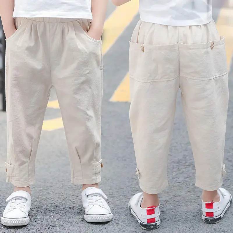 Boys Summer Pants 2020 New Fashion Pockets Thin Solid 9/10 Pants For 4-14T Children Boy Trousers High Quality 110-160
Boys Summer Pants 2020 New Fashion Pockets Thin Solid 9/10 Pants For 4-14T Children Boy Trousers High Quality 110-160