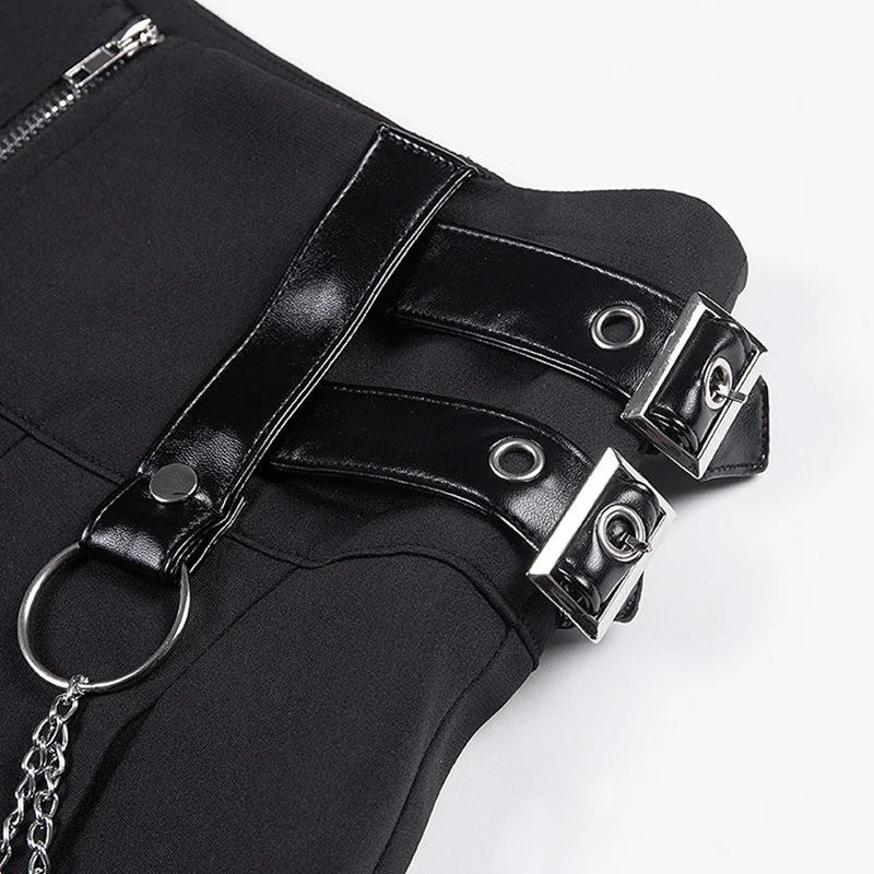 Kili Women Skirt Gothic Pleated Zipper Chain Decoration Punk Rock Streetwear Cool Slim Female Black Mini Skirts
Kili Women Skirt Gothic Pleated Zipper Chain Decoration Punk Rock Streetwear Cool Slim Female Black Mini Skirts