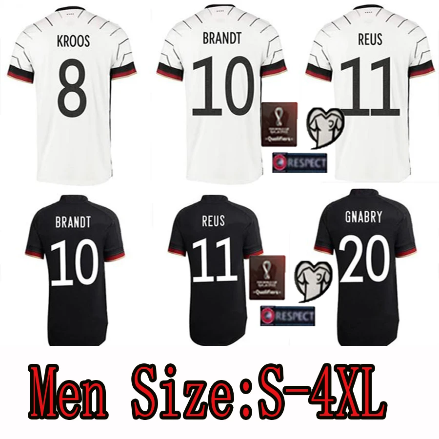 

Germany 2021 2020 soccer jersey 20 21 Home away HUMMELS KROOS DRAXLER REUS MULLER GOTZE European Cup football shirts uniforms