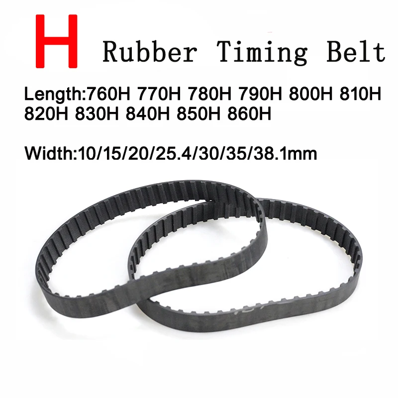 H Timing Belt Trapezoidal Tooth Industrial Synchronous Transmission Rubber Belts 760H 770H 800H 810H 820H 850H 860H Pitch 12.7mm
H Timing Belt Trapezoidal Tooth Industrial Synchronous Transmission Rubber Belts 760H 770H 800H 810H 820H 850H 860H Pitch 12.7mm