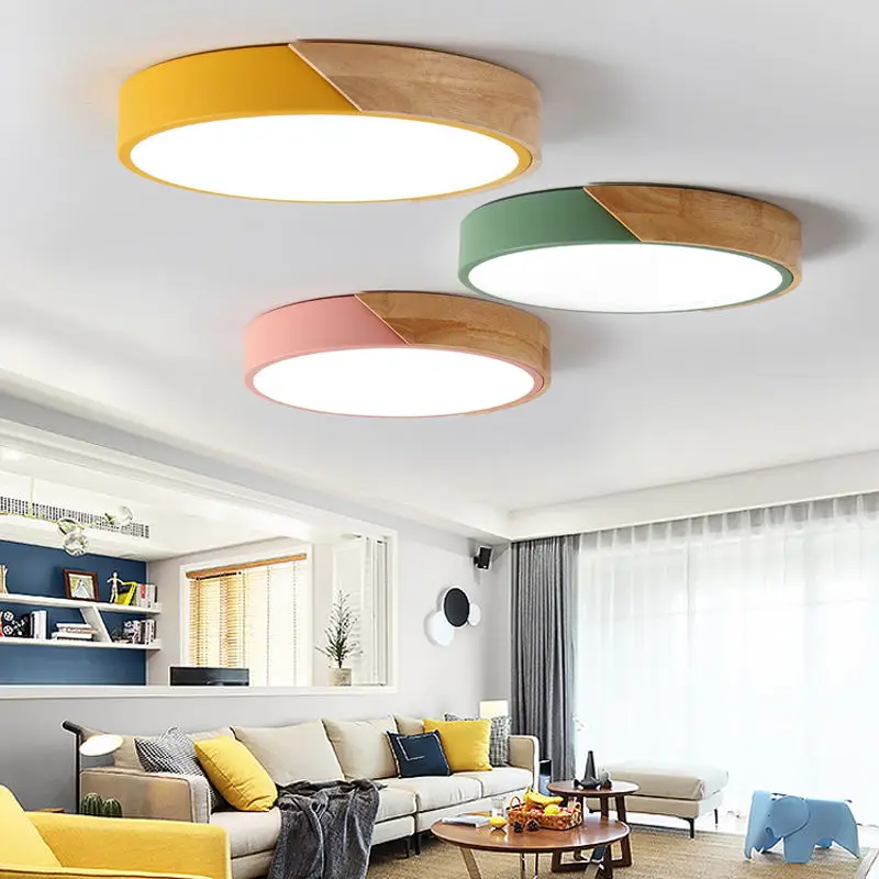 Modern Nordic led makaron ceiling lamp wooden round lamp household living room bedroom study simple corridor lamp
Modern Nordic led makaron ceiling lamp wooden round lamp household living room bedroom study simple corridor lamp