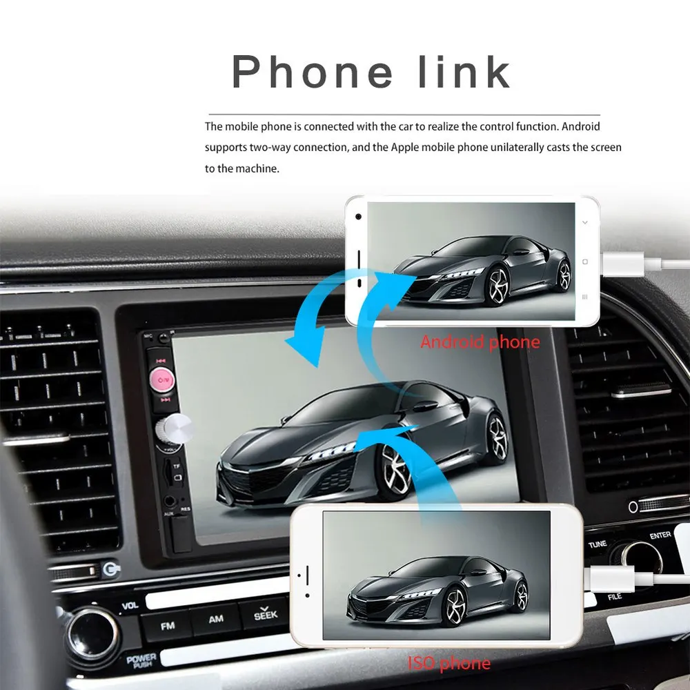 7023B 2 din car multimedia audio player stereo radio 7 inch touch screen HD MP5 player compatible with camera FM USB SD Aux
7023B 2 din car multimedia audio player stereo radio 7 inch touch screen HD MP5 player compatible with camera FM USB SD Aux