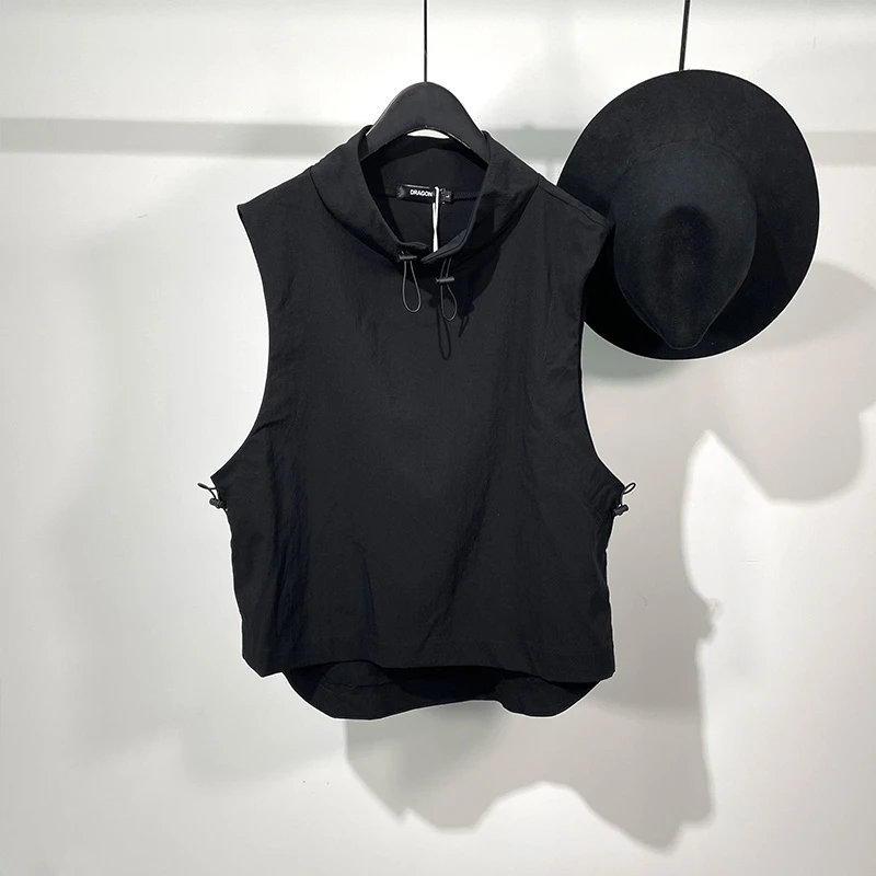 Men's Sleeveless Waistcoat Spring And Autumn New Dark Drawstring High Collar Simple Loose Harajuku Style Fashion Quality Coat
Men's Sleeveless Waistcoat Spring And Autumn New Dark Drawstring High Collar Simple Loose Harajuku Style Fashion Quality Coat