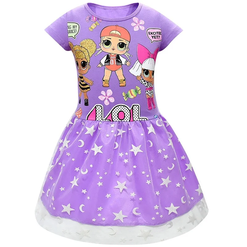 Lol Surprise Doll New Girl Dress Net Yarn Double Pleated Skirt Children's One-piece Short-sleeved Clothing Kids Clothes Girls
Lol Surprise Doll New Girl Dress Net Yarn Double Pleated Skirt Children's One-piece Short-sleeved Clothing Kids Clothes Girls