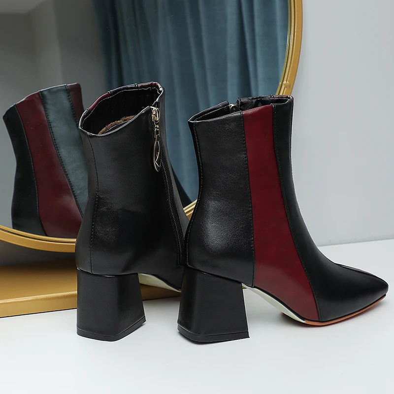 2020 Autumn new color matching women's boots square toe thick-soled high-heeled fashion boots elegant and versatile women's shoe
2020 Autumn new color matching women's boots square toe thick-soled high-heeled fashion boots elegant and versatile women's shoe