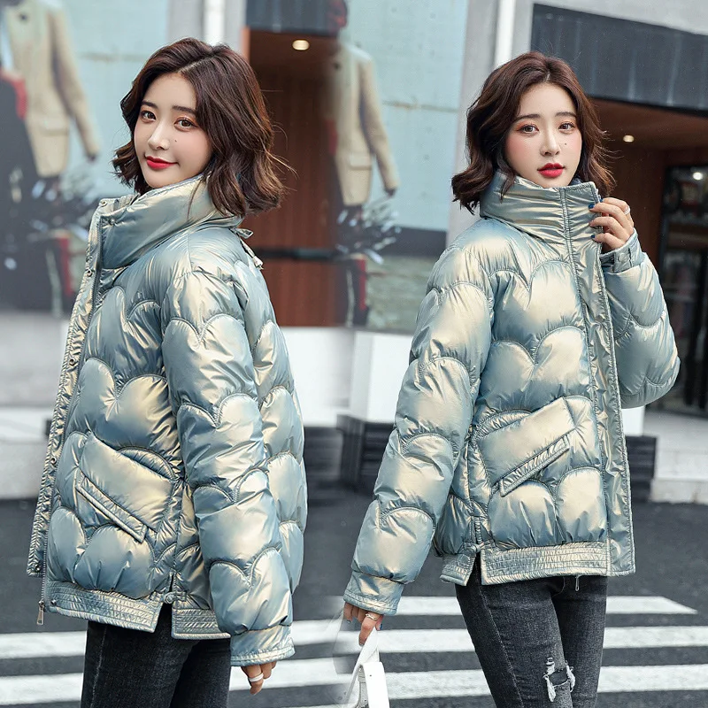 Winter 2021 New Short Jacket Bubble Jacket Parkas Women's Cotton-padded Jacket Bright Puffer Jacket
Winter 2021 New Short Jacket Bubble Jacket Parkas Women's Cotton-padded Jacket Bright Puffer Jacket