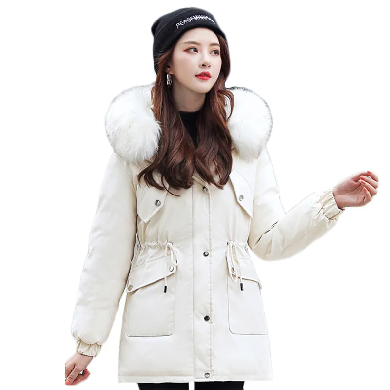 Winter coat women beige M-3XL plus size loose fur hooded down cotton jacket Korean fashion long sleeve thick warmth parka LD1391
Winter coat women beige M-3XL plus size loose fur hooded down cotton jacket Korean fashion long sleeve thick warmth parka LD1391