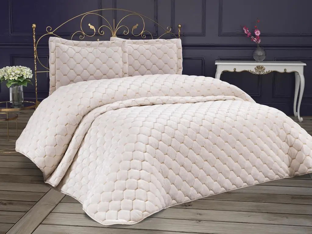 Roman Velvet Padded Double Bed Cover Cream
Roman Velvet Padded Double Bed Cover Cream