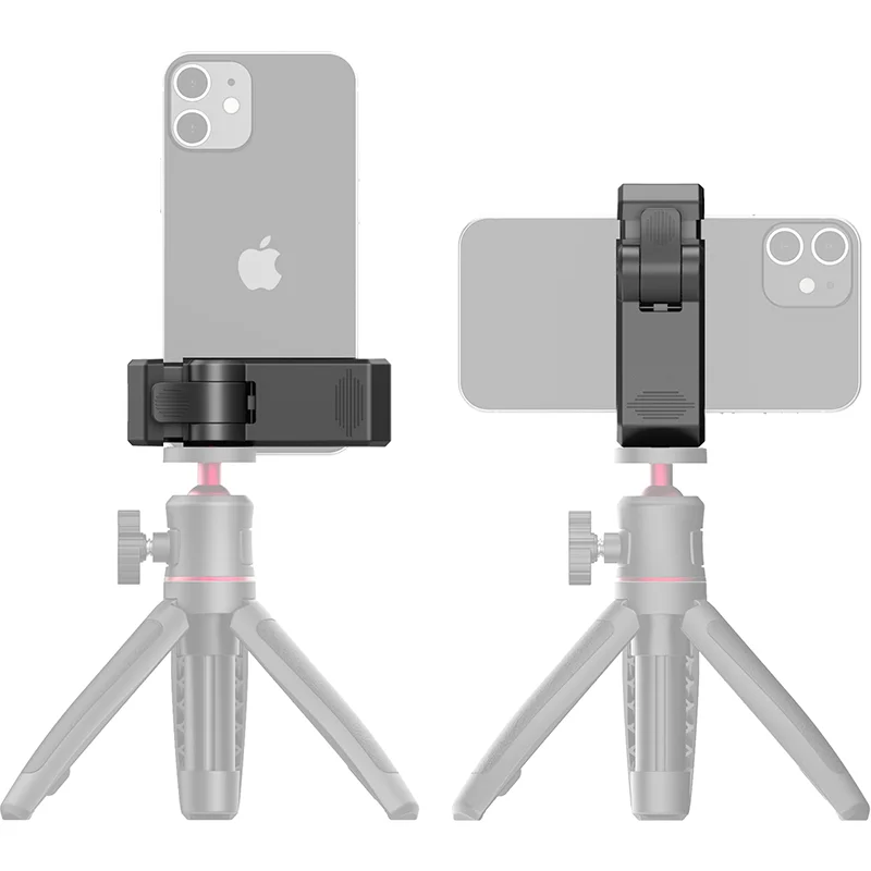 

Ulanzi ST-26 Universal Horizontal and vertical Shooting Phone Mount Holder Clamp Clip With Cold Shoe 1/4'' Tripod Mount